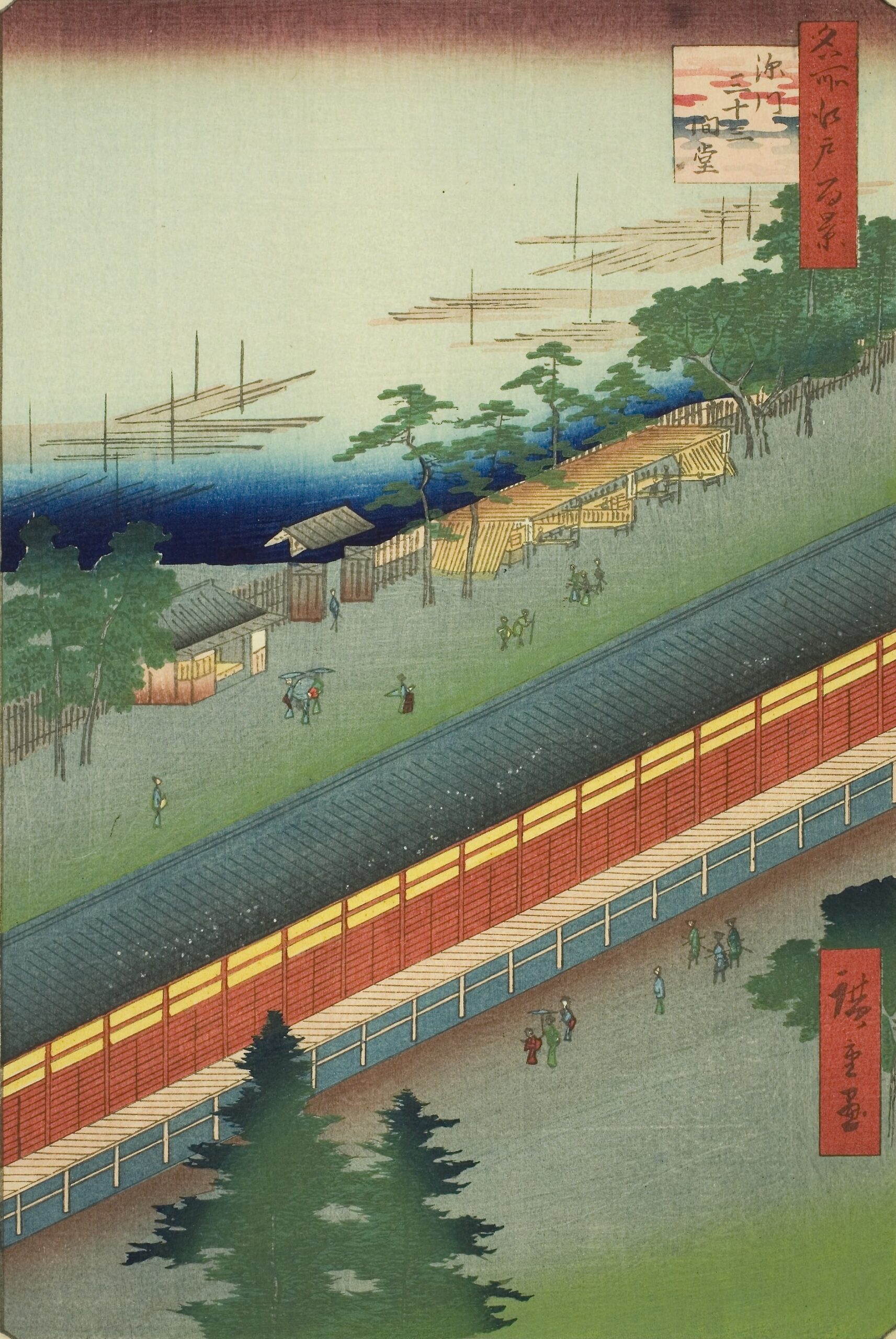 Utagawa Hiroshige One Hundred Famous Views of Edo Fukagawa Sanjusangendo Temple　歌川広重