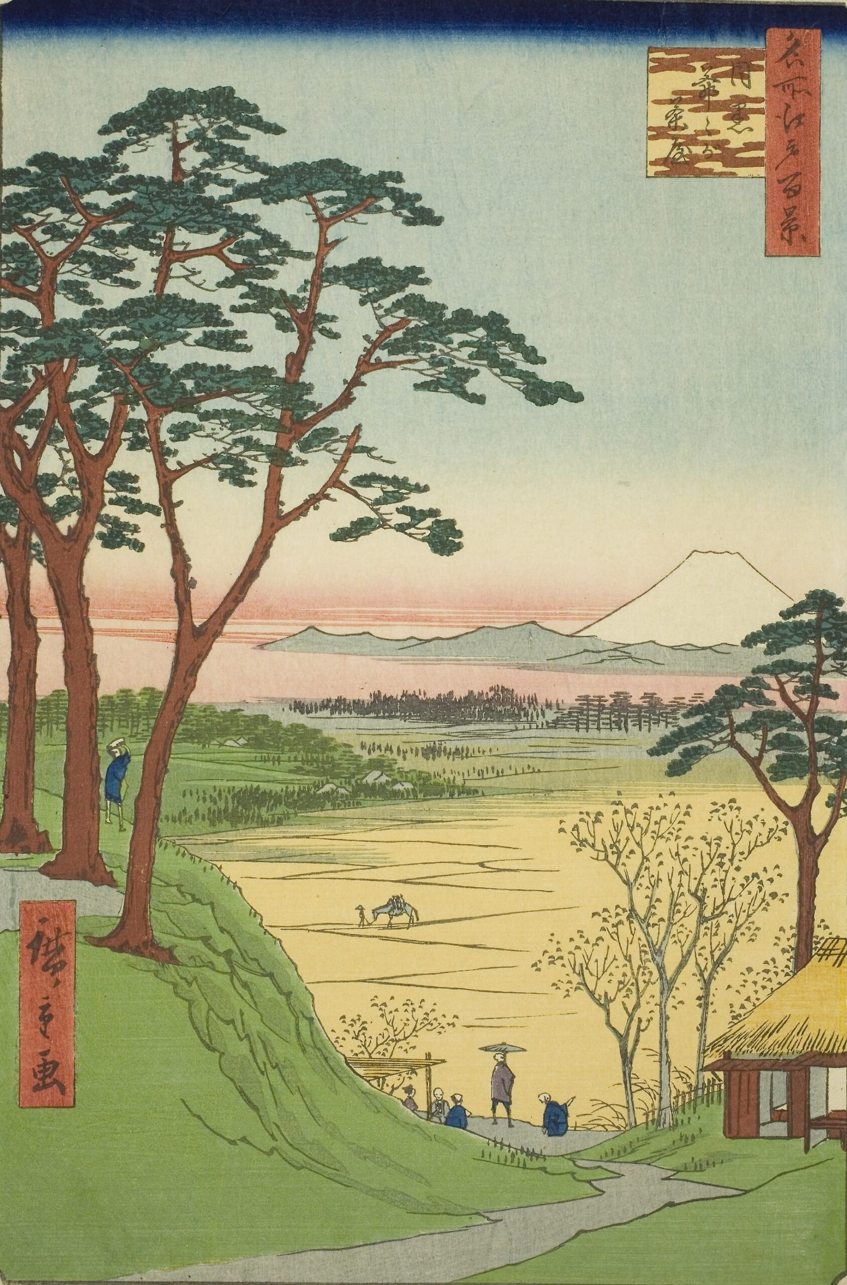 Utagawa Hiroshige One Hundred Famous Views of Edo Meguro Jijiga-chaya　　　歌川広重